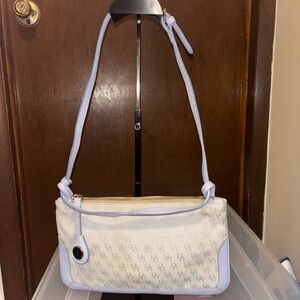 Dooney & Bourke Light Blue and Cream Shoulder Bag, Preowned